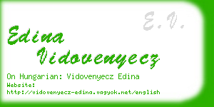 edina vidovenyecz business card